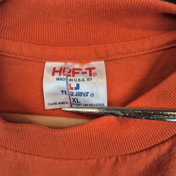 Vintage Florida Alligator Shirt Mens XL Orange Single Stitch Lightning Bolt 80s - Picture 5 of 9